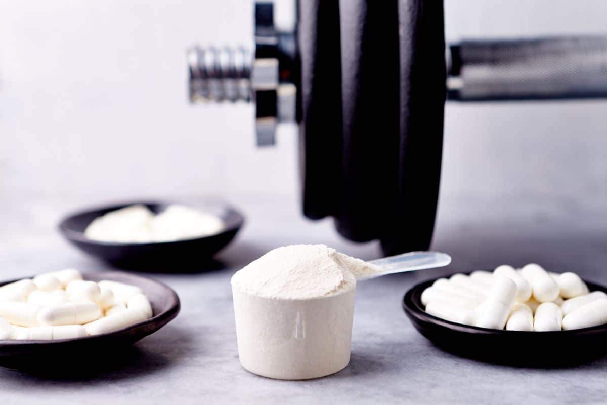 Scoop of protein powder
