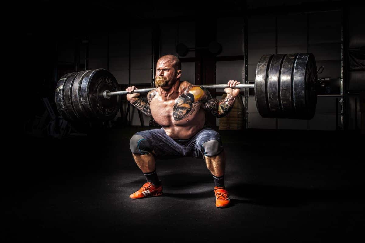 Man squatting